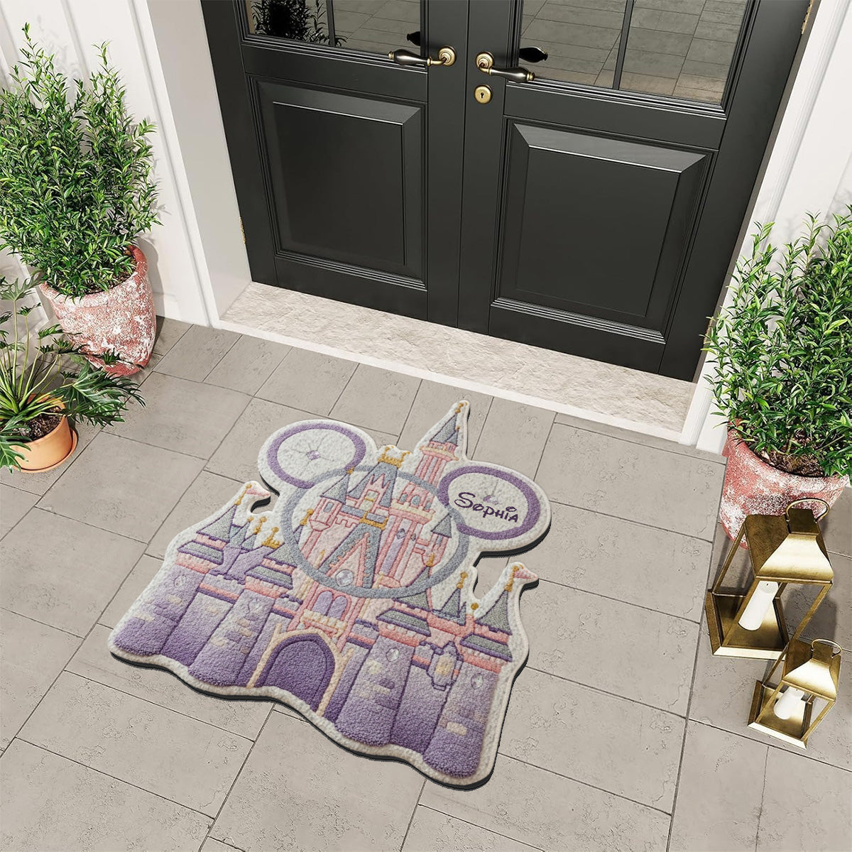 Magical Castle - Personalized Mouse Non-Slip Tufted Rug