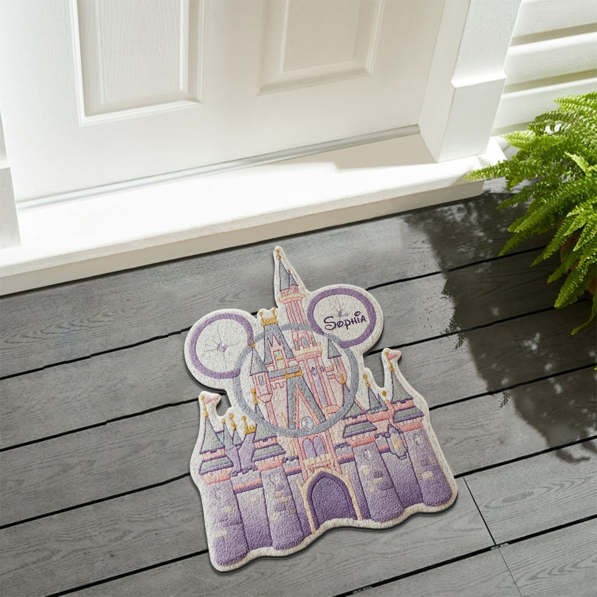 Magical Castle - Personalized Mouse Non-Slip Tufted Rug