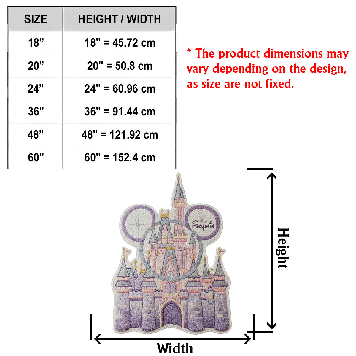 Magical Castle - Personalized Mouse Non-Slip Tufted Rug