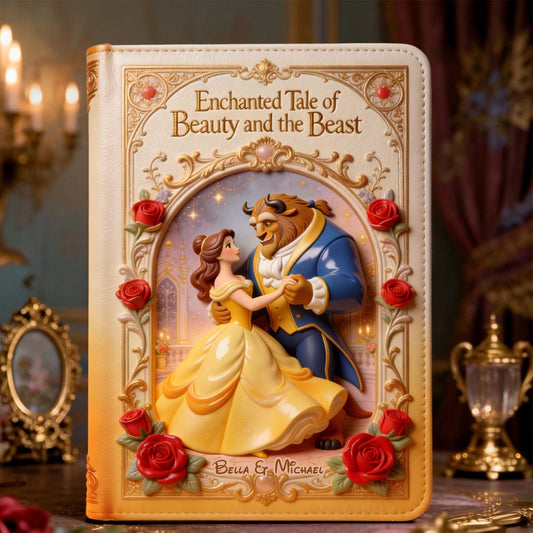 Tale As Old As Time - Personalized Beauty And The Beast Leather Journal