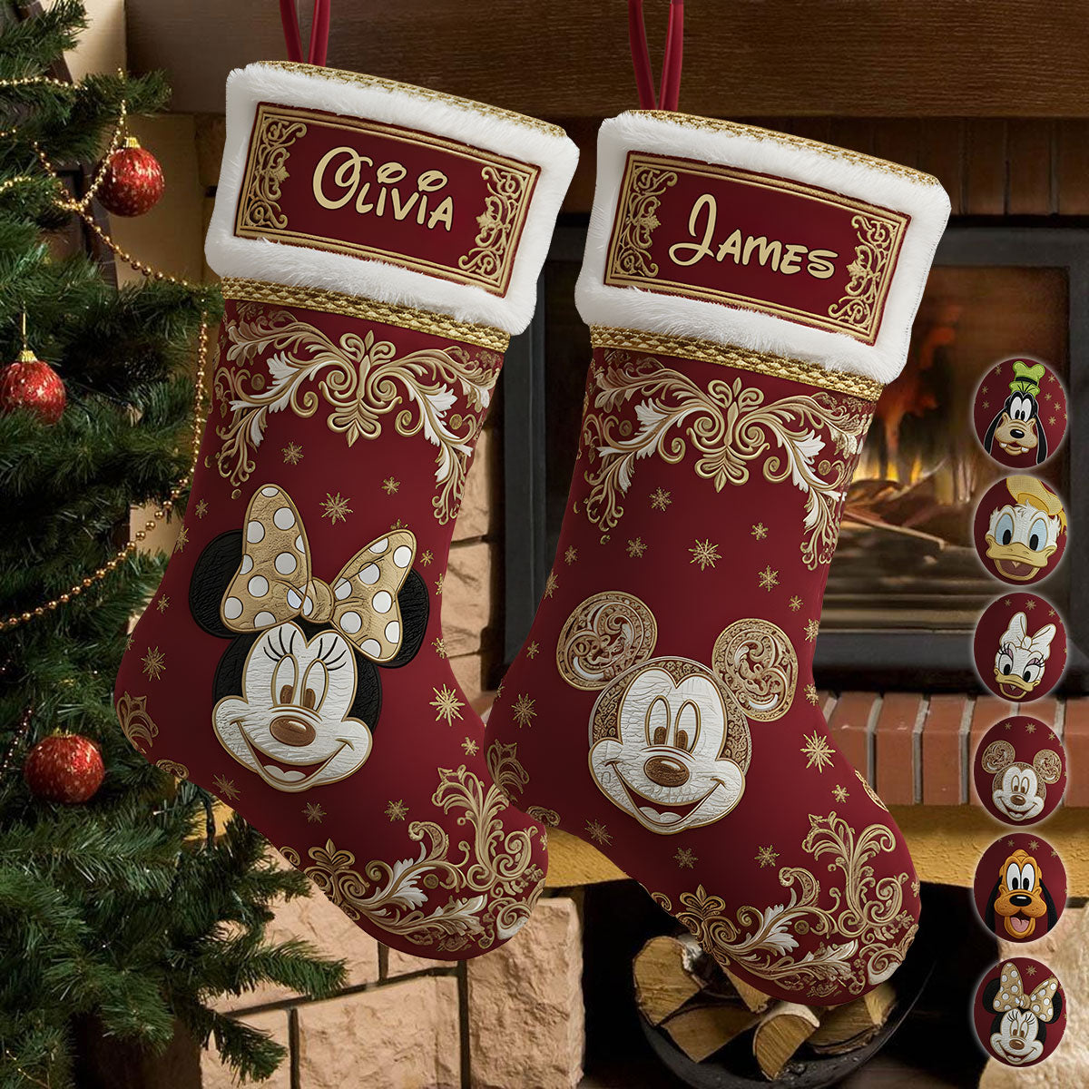 Merry Christmas - Personalized Mouse Shaped Christmas Stocking