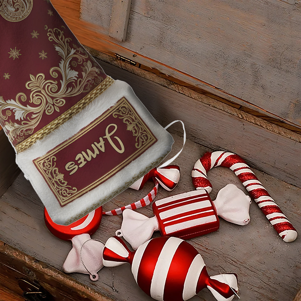 Merry Christmas - Personalized Mouse Shaped Christmas Stocking