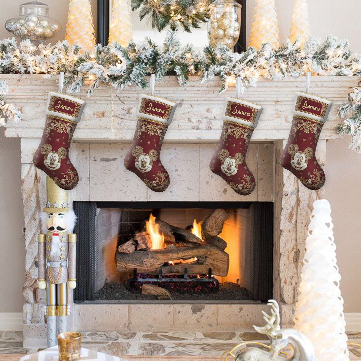 Merry Christmas - Personalized Mouse Shaped Christmas Stocking