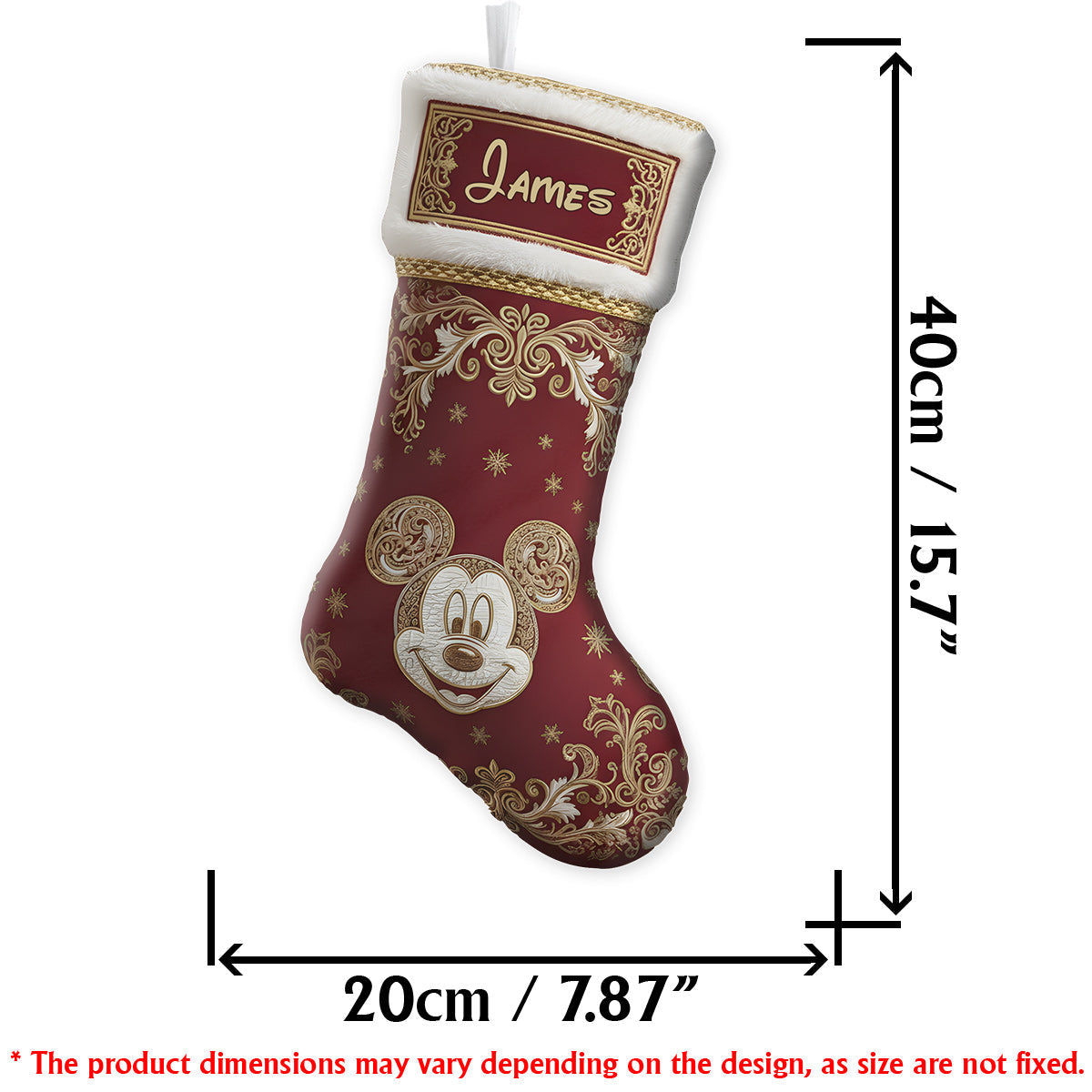 Merry Christmas - Personalized Mouse Shaped Christmas Stocking