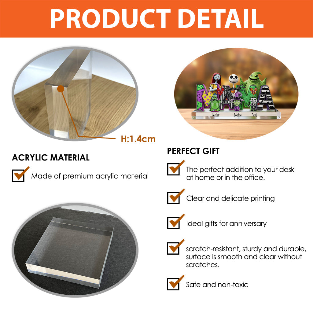 Halloween Mom - Personalized Nightmare Custom Shaped Acrylic Plaque