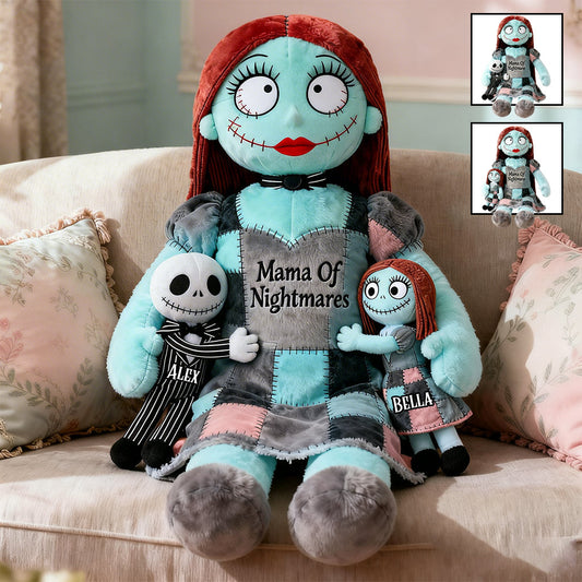 Mama Of Nightmares - Personalized Nightmare Premium Faux Fur Pillow