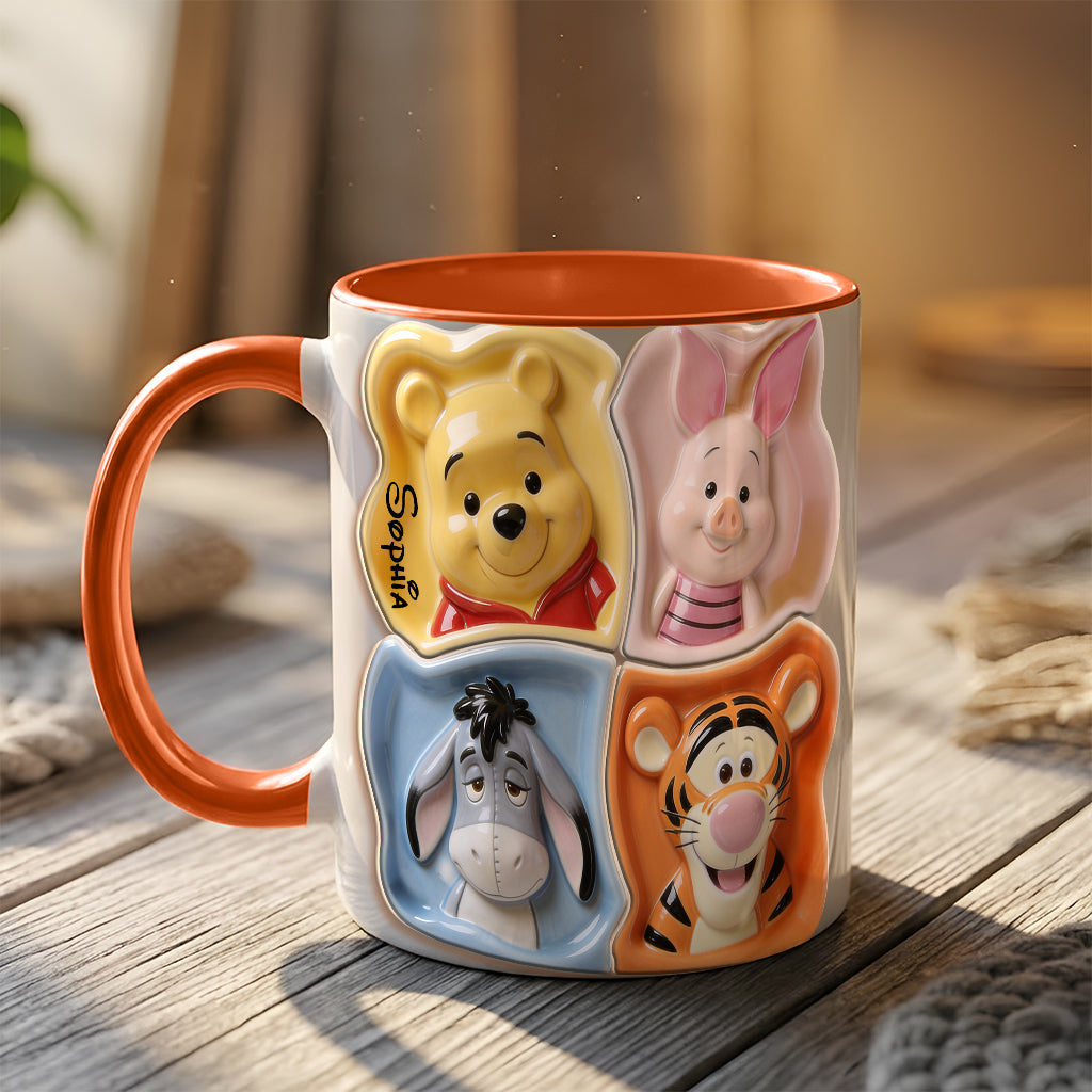 Cute Friends - Personalized Yellow Bear 3D Printed Accent Mug