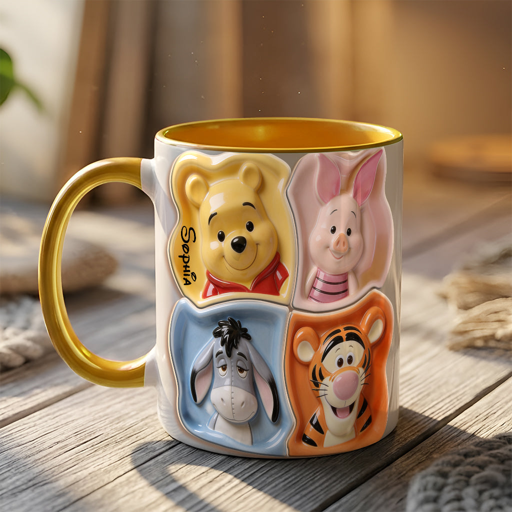 Cute Friends - Personalized Yellow Bear 3D Printed Accent Mug
