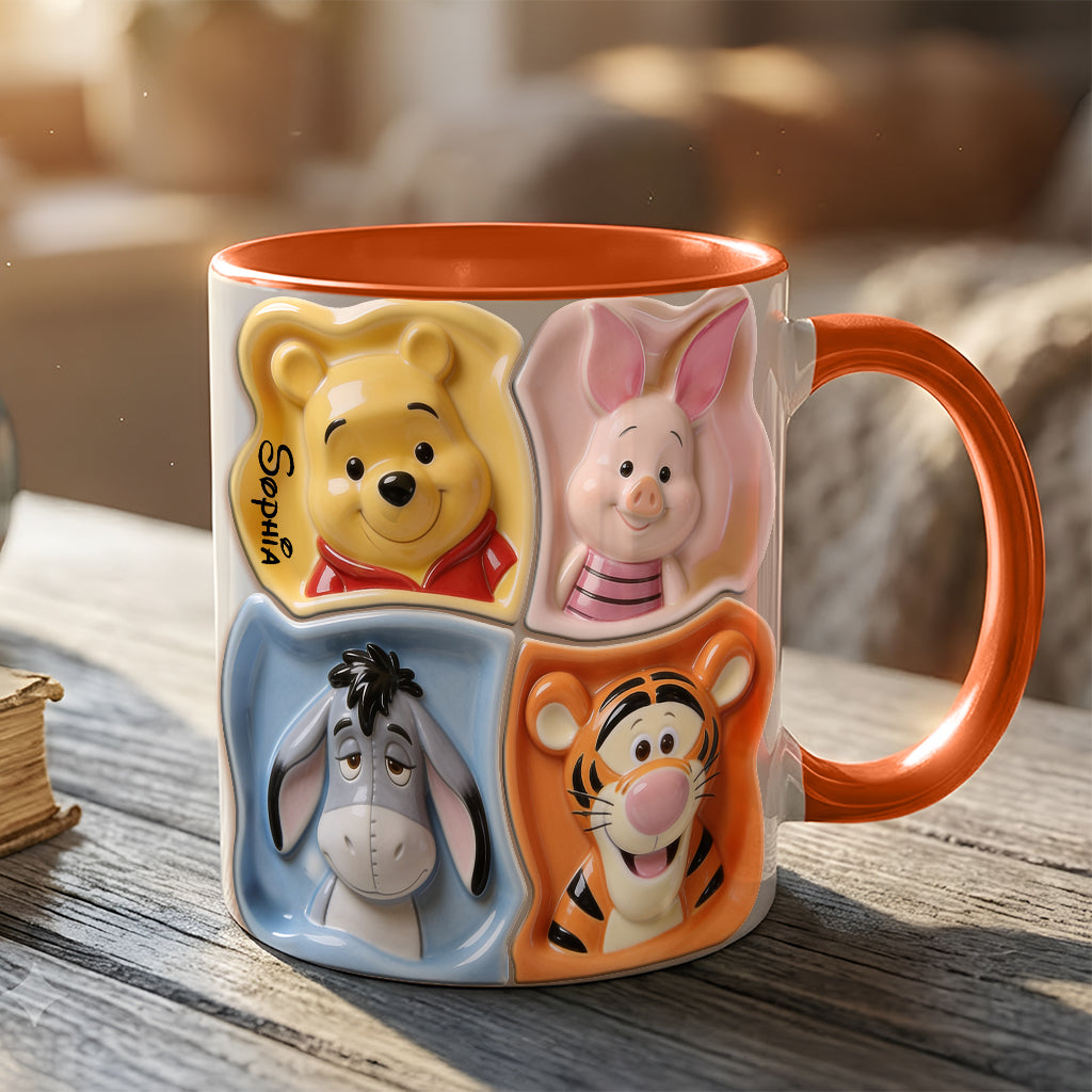 Cute Friends - Personalized Yellow Bear 3D Printed Accent Mug