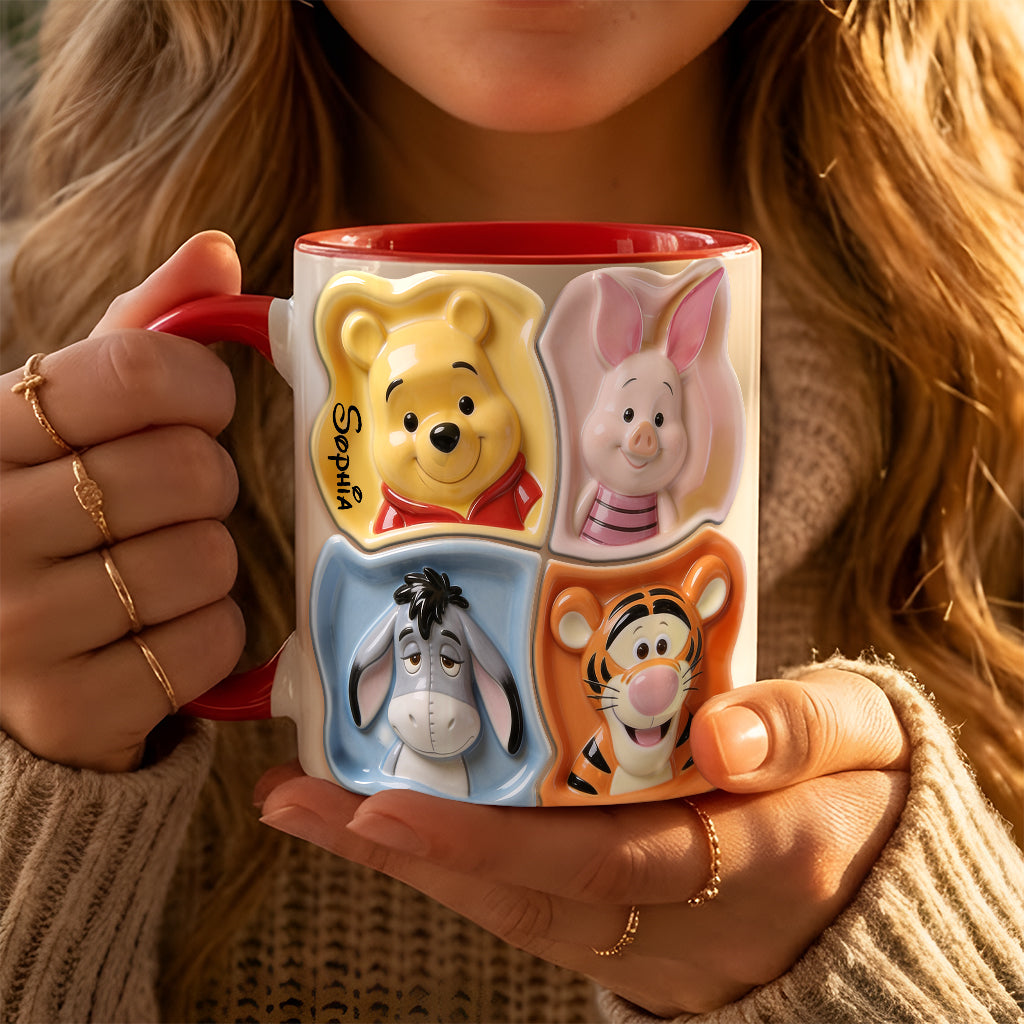 Cute Friends - Personalized Yellow Bear 3D Printed Accent Mug