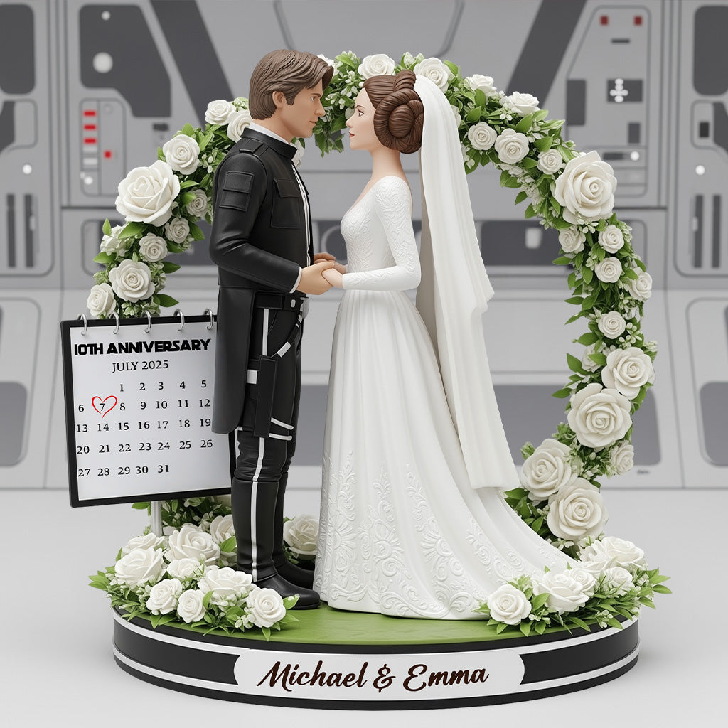 Happy Anniversary, Anniversary Gift For Star Fights Loving Husband/ Wife... - Personalized The Force Custom Shaped Acrylic Plaque