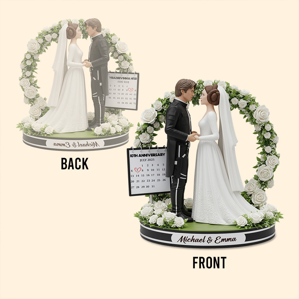 Happy Anniversary, Anniversary Gift For Star Fights Loving Husband/ Wife... - Personalized The Force Custom Shaped Acrylic Plaque