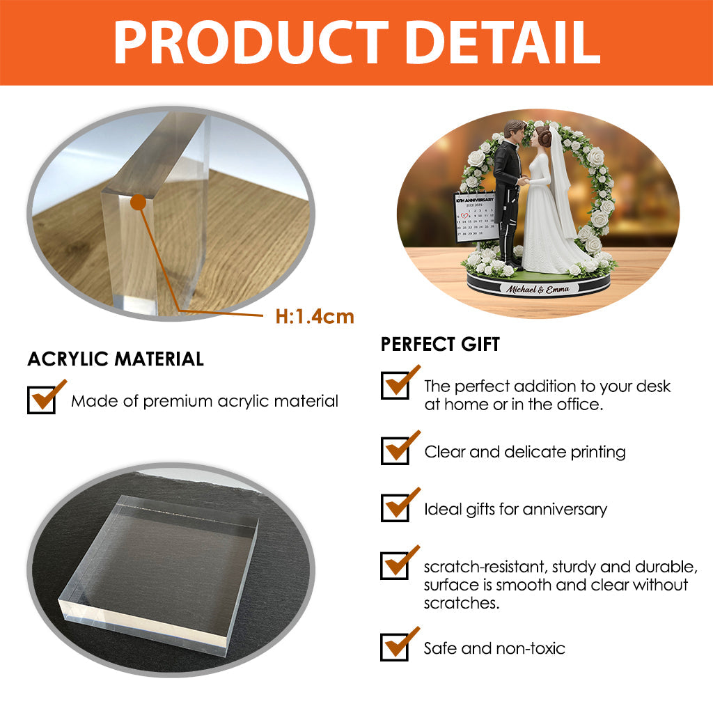 Happy Anniversary, Anniversary Gift For Star Fights Loving Husband/ Wife... - Personalized The Force Custom Shaped Acrylic Plaque