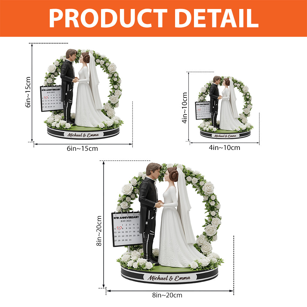 Happy Anniversary, Anniversary Gift For Star Fights Loving Husband/ Wife... - Personalized The Force Custom Shaped Acrylic Plaque