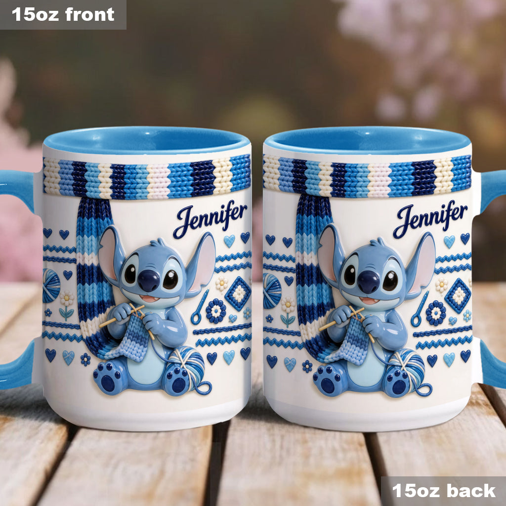 Ohana Loves Crocheting - Personalized Ohana Accent Mug & Coaster