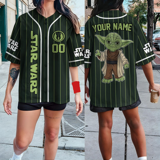 Wise Green Master - Personalized The Force Baseball Jersey