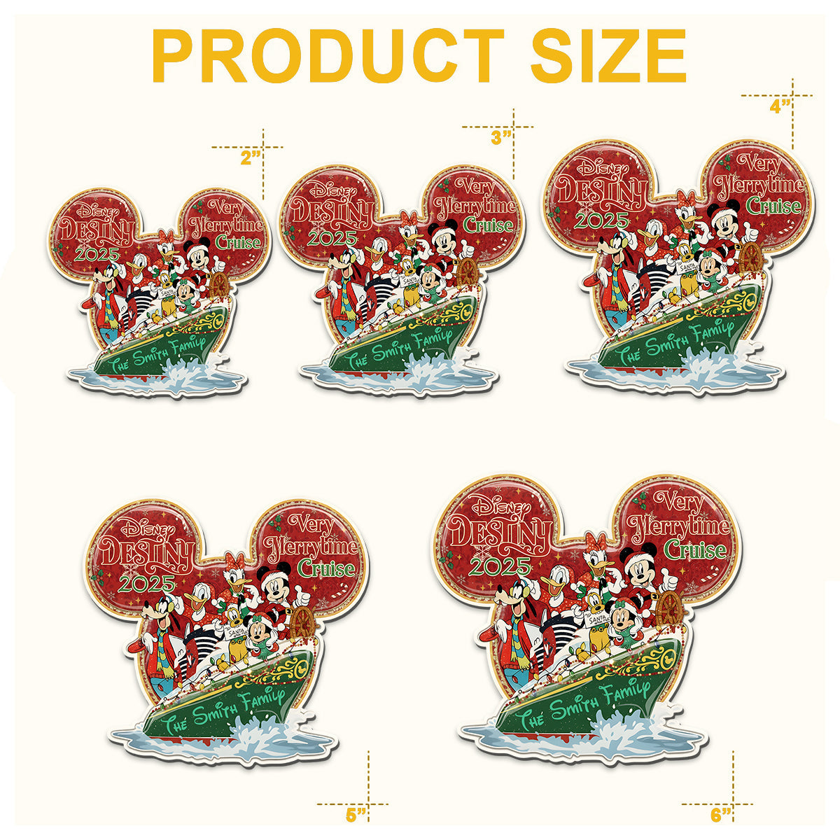 Mickey & Friends Family Trip Cruise - Very Merrytime Cruise - Personalized Mouse Magnet