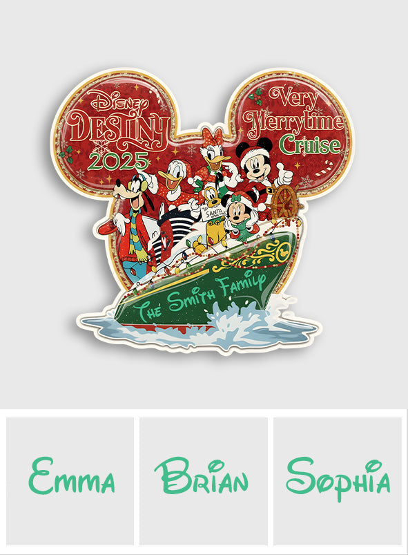 Mickey & Friends Family Trip Cruise - Very Merrytime Cruise - Personalized Mouse Magnet