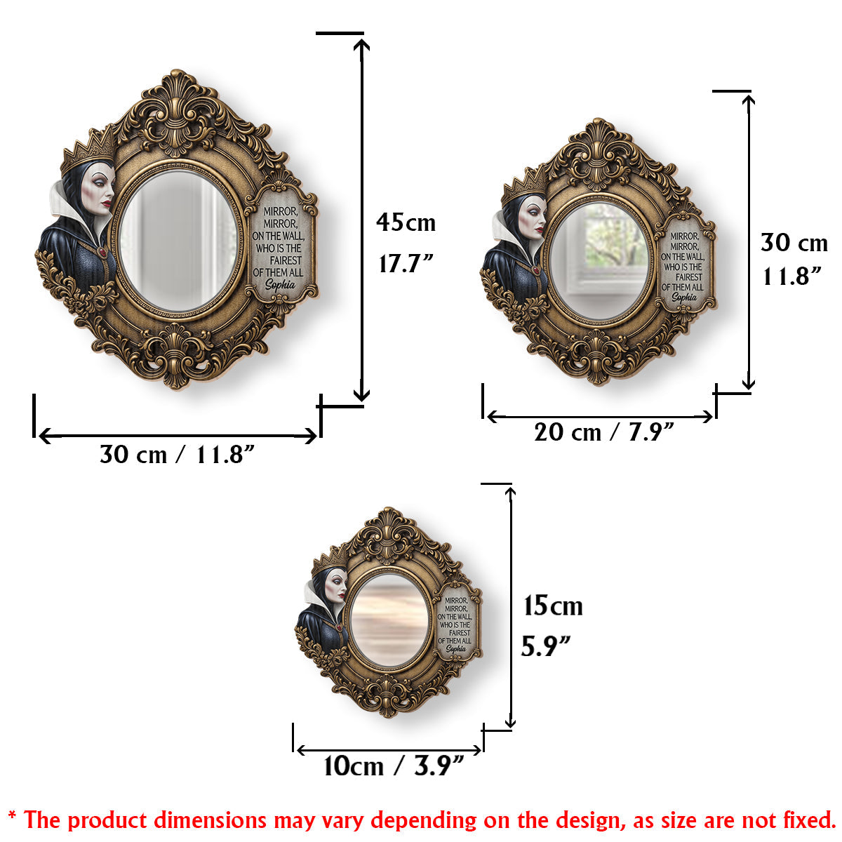 Mirror Mirror On The Wall - Personalized Princess Wall Hanging Mirror