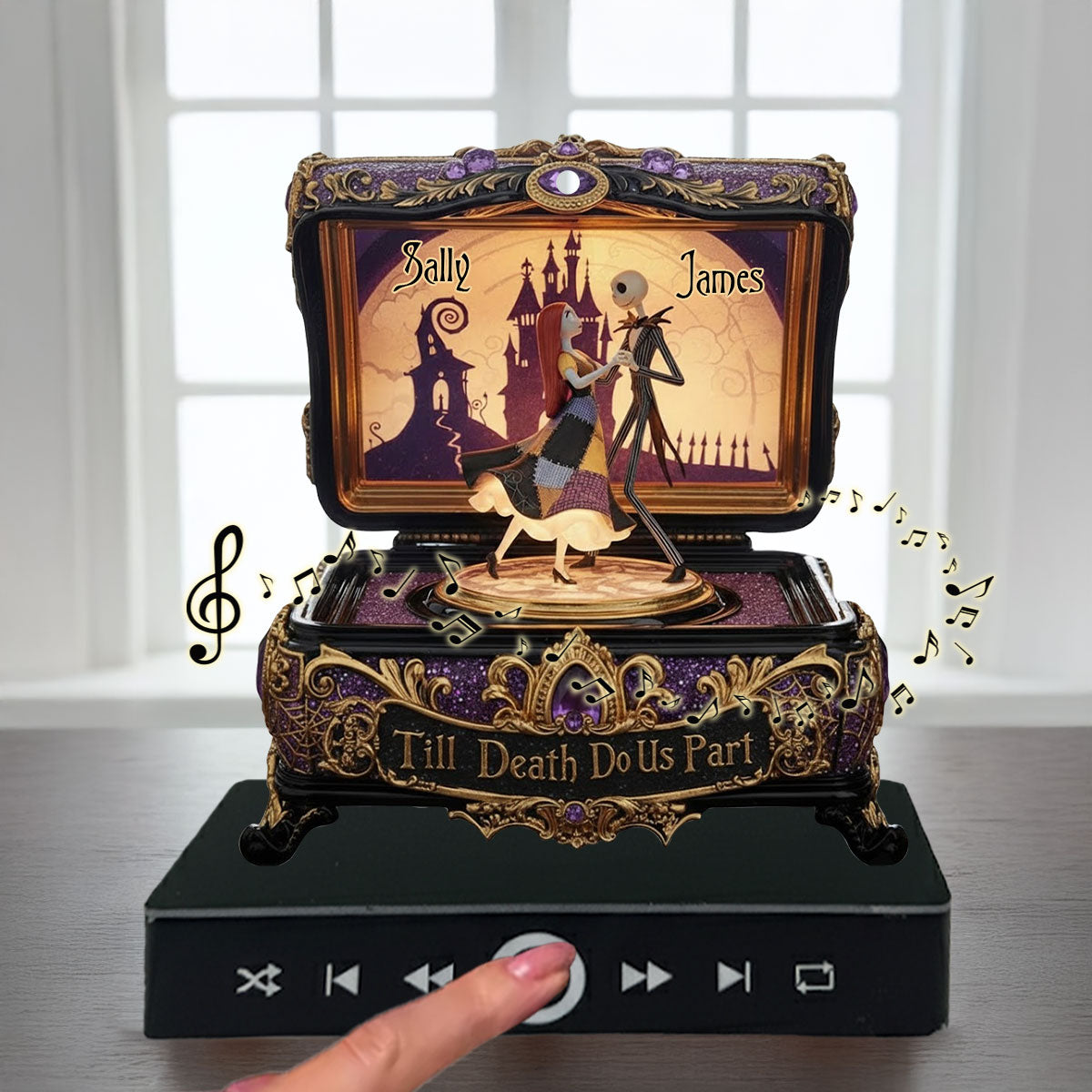 Till Death Do Us Part - Personalized Nightmare Music Ornament