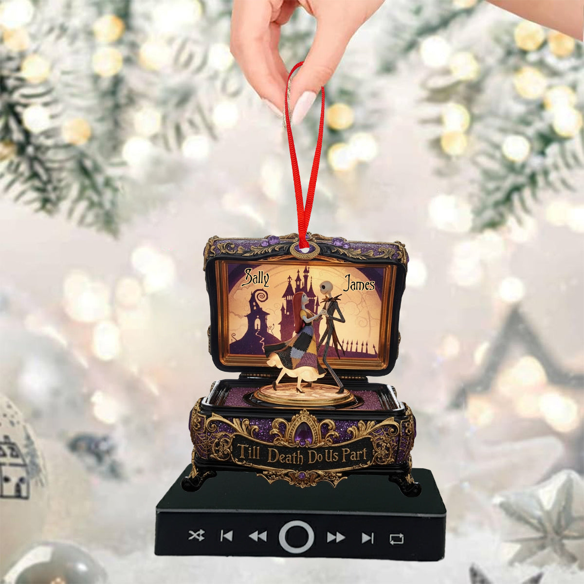 Till Death Do Us Part - Personalized Nightmare Music Ornament