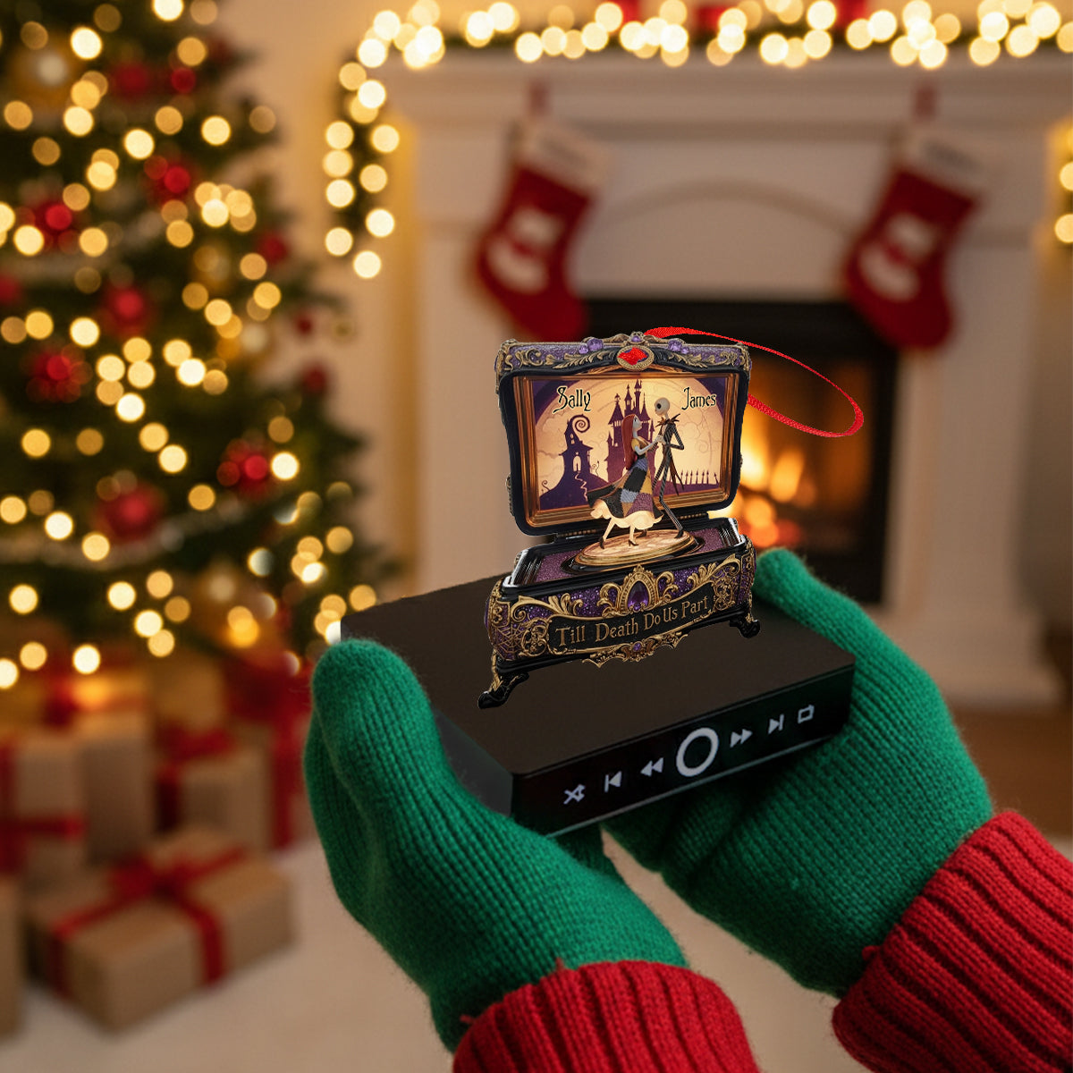 Till Death Do Us Part - Personalized Nightmare Music Ornament