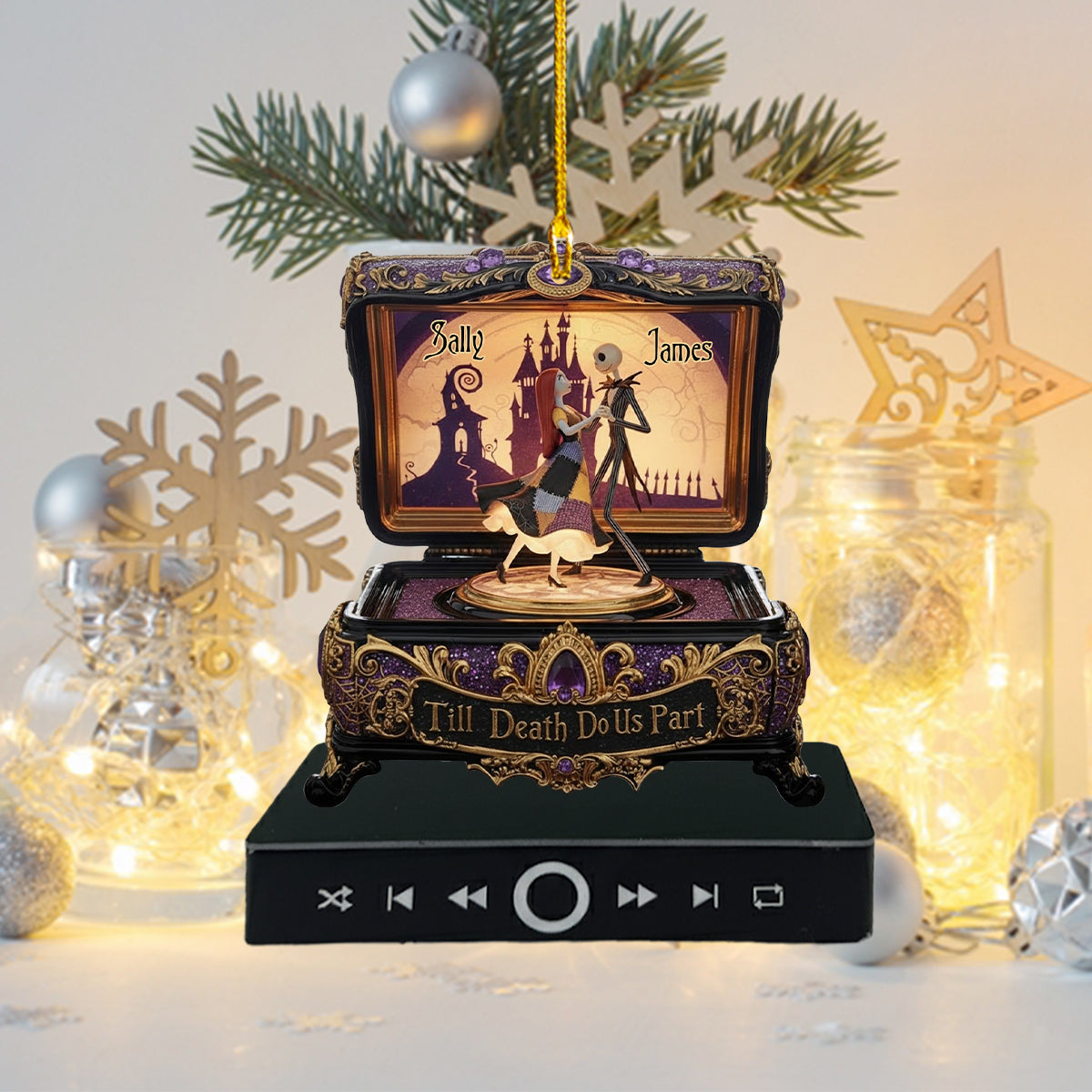 Till Death Do Us Part - Personalized Nightmare Music Ornament