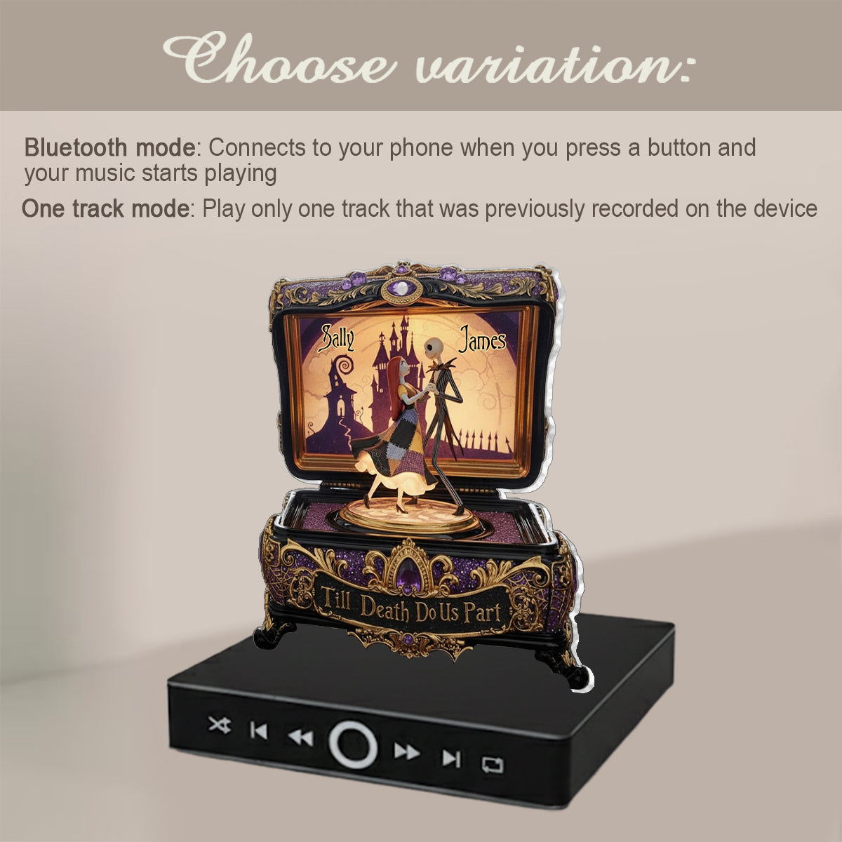 Till Death Do Us Part - Personalized Nightmare Music Ornament