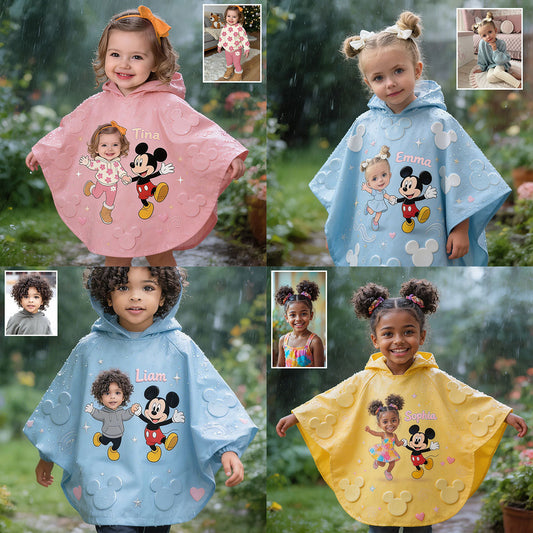 Custom Any Photo - Personalized Mouse Rain Poncho Coat