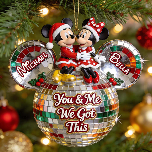 You & Me We Got This - Personalized Mouse Custom Shape Ceramic Ornament