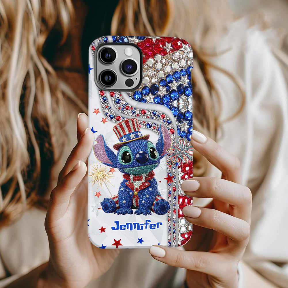 Red And White - Personalized Ohana Full Print Phone Case