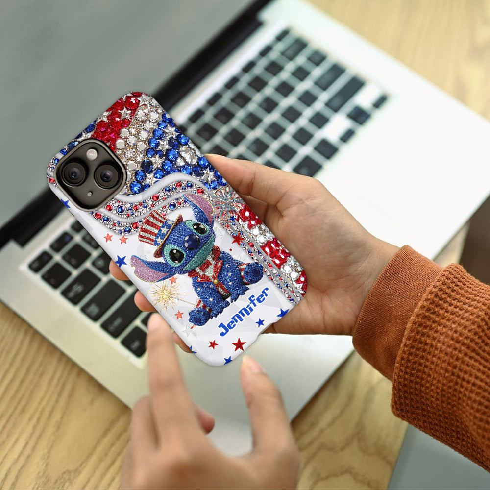 Red And White - Personalized Ohana Full Print Phone Case