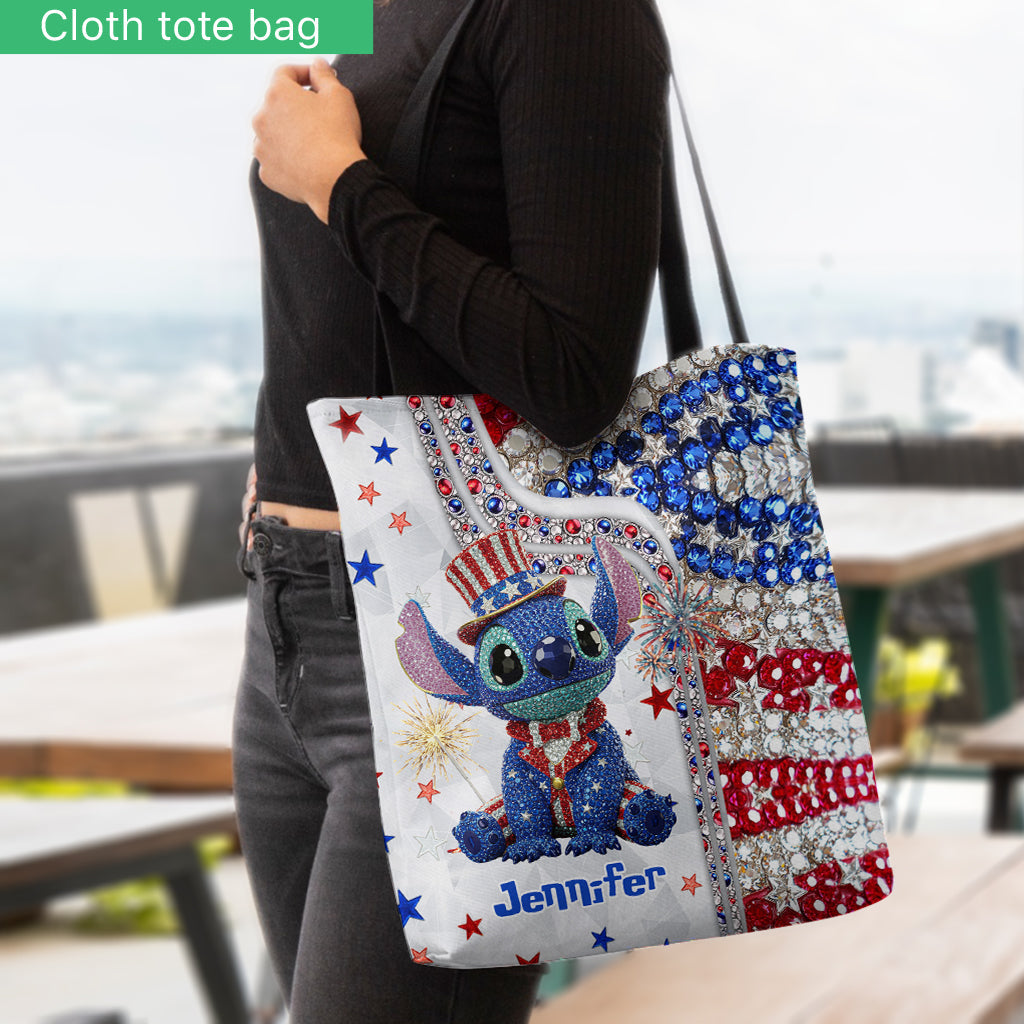 Red And White - Personalized Ohana Tote Bag