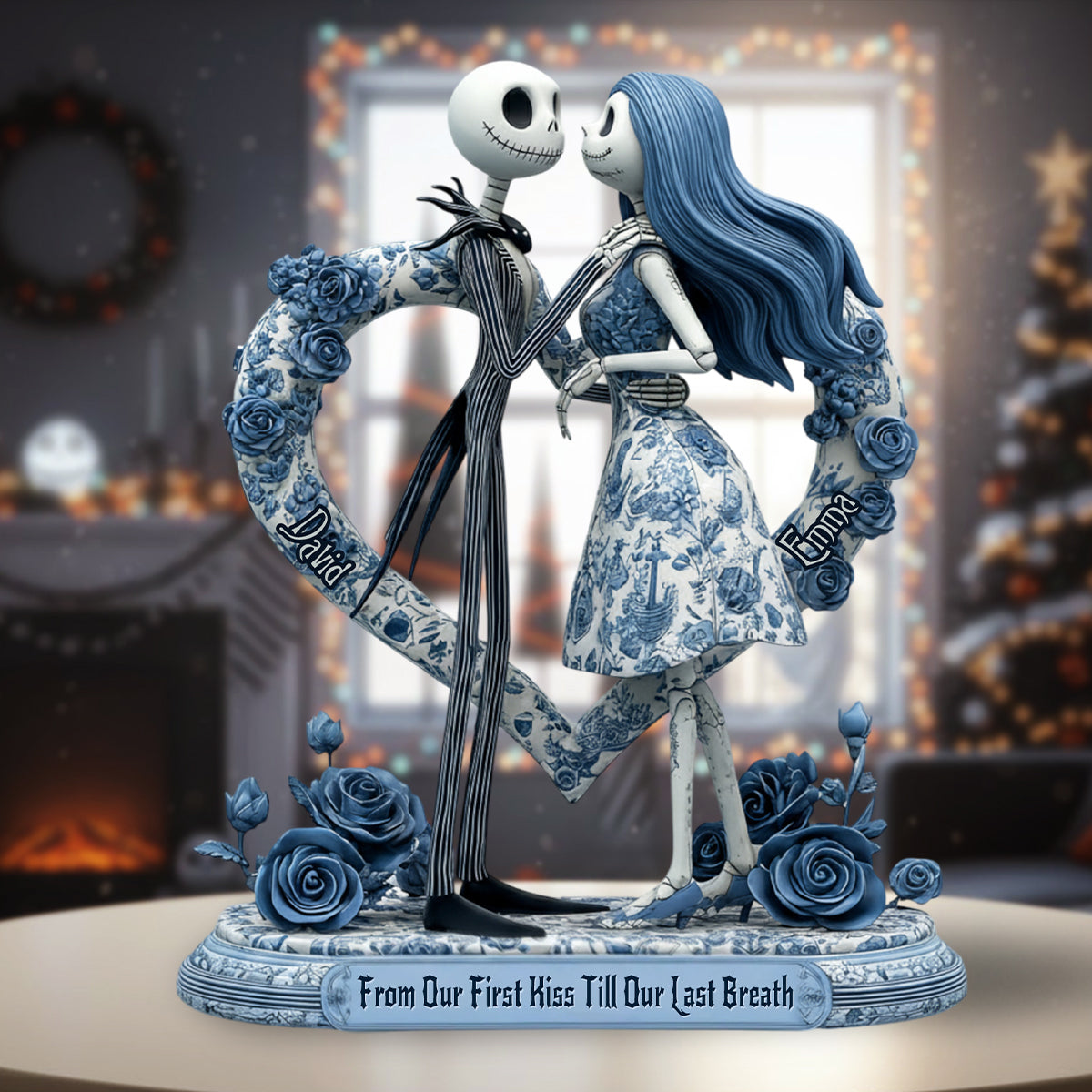 Couple Nightmare Toile De Jouy Style - Personalized Nightmare Custom Shaped Acrylic Plaque