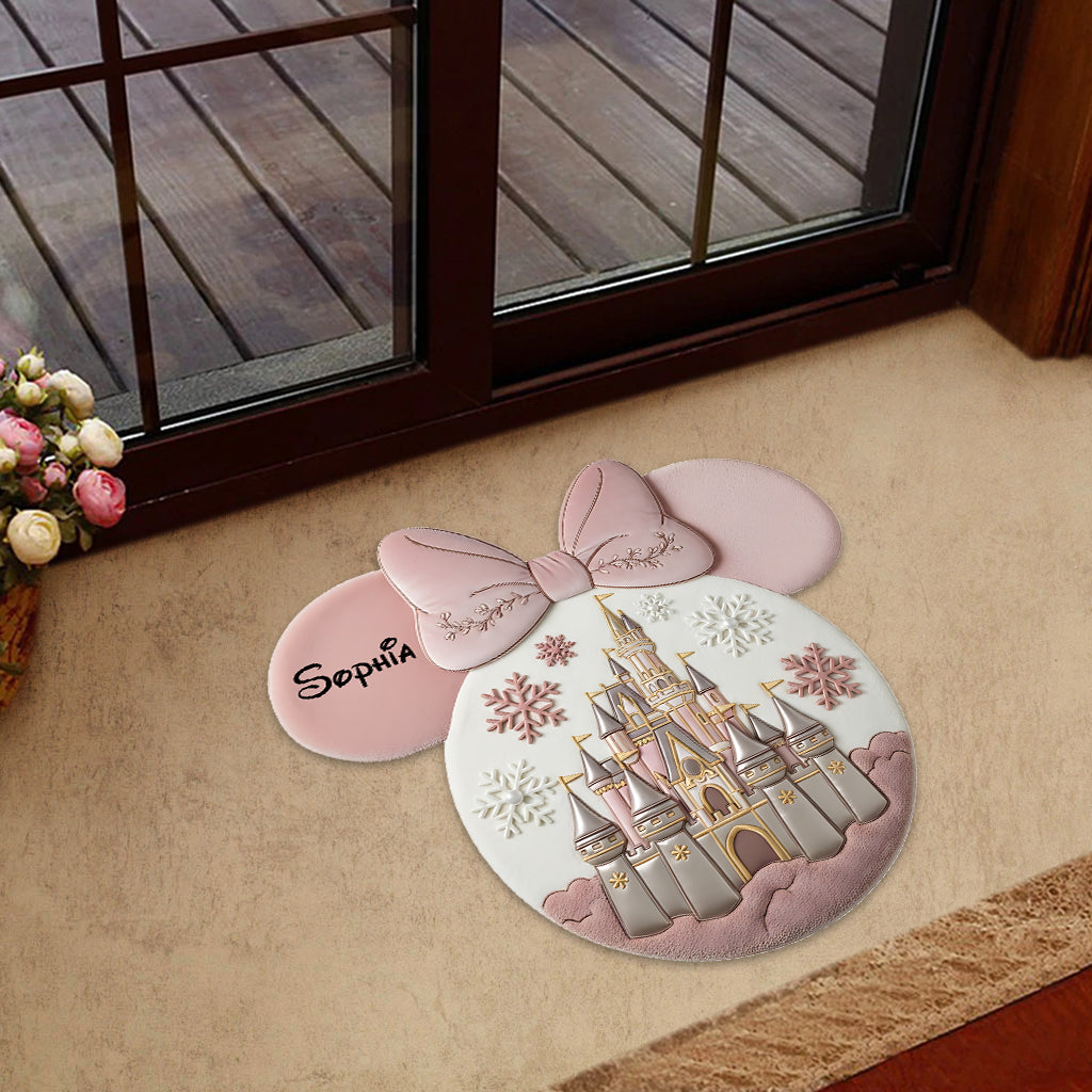 Magical Castle - Personalized Mouse Shaped Doormat/ Rug