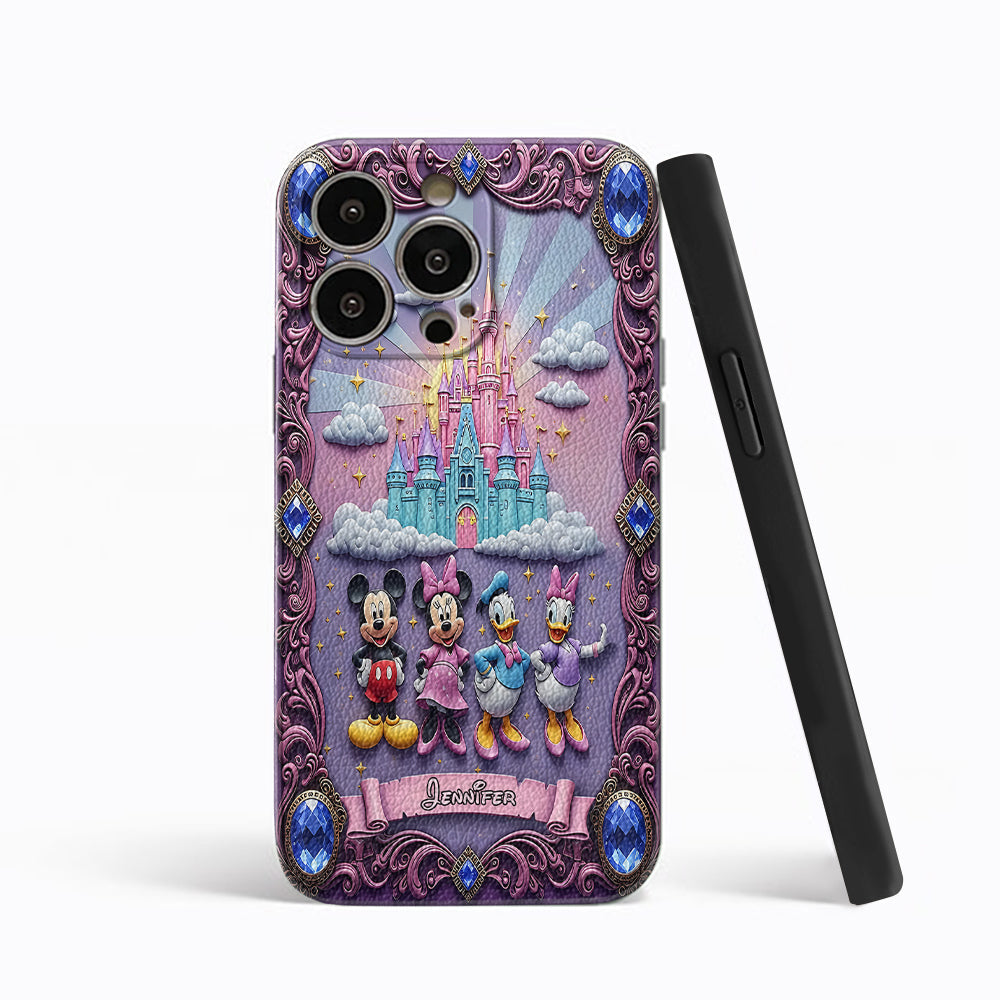 Magical World - Personalized Mouse Leather Phone Case