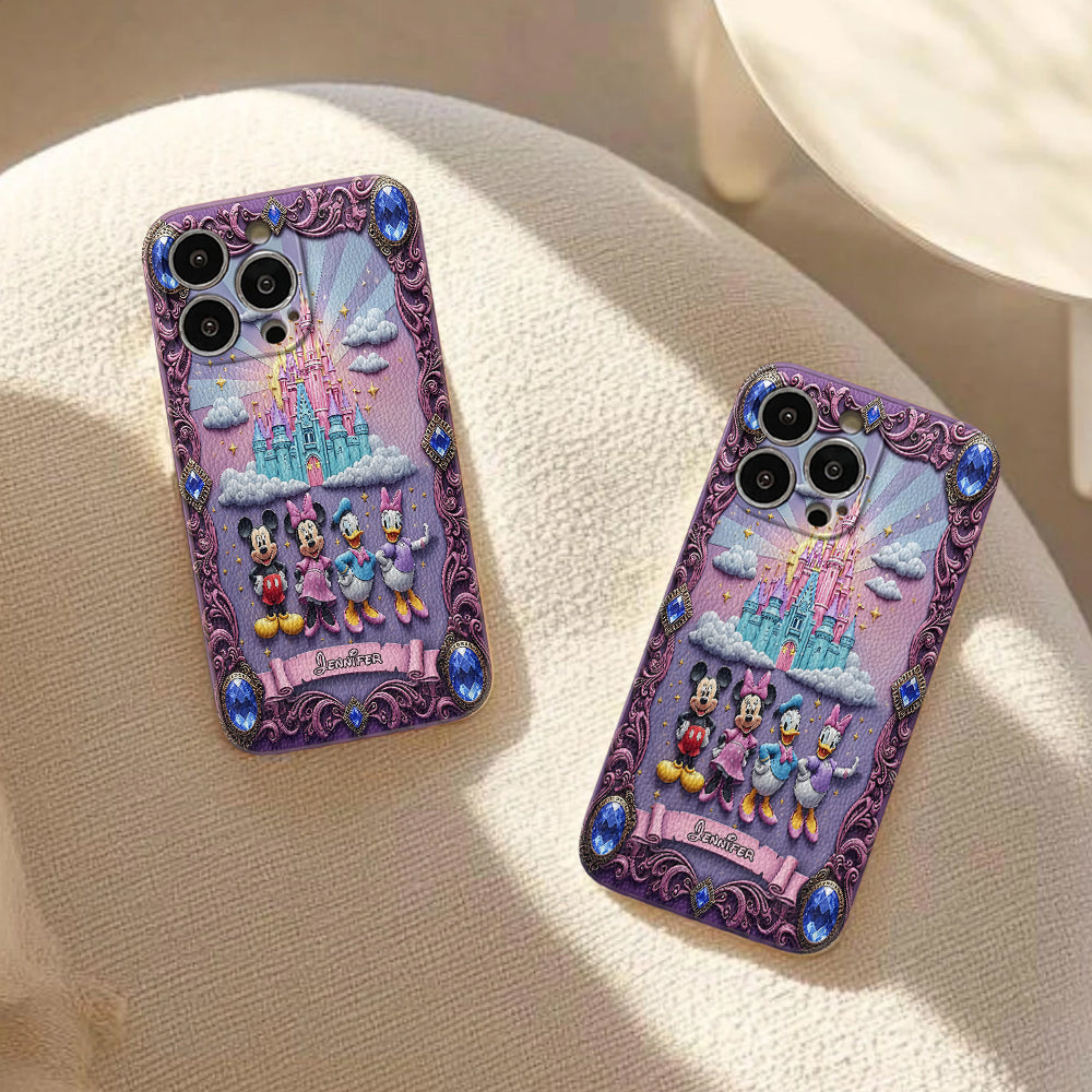 Magical World - Personalized Mouse Leather Phone Case