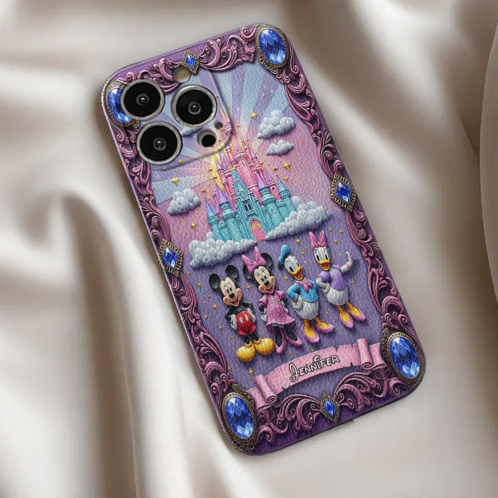 Magical World - Personalized Mouse Leather Phone Case