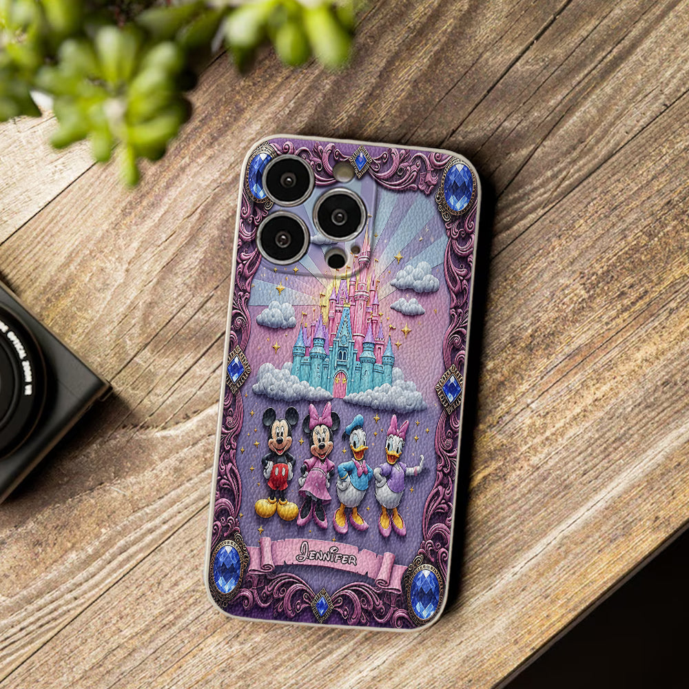 Magical World - Personalized Mouse Leather Phone Case