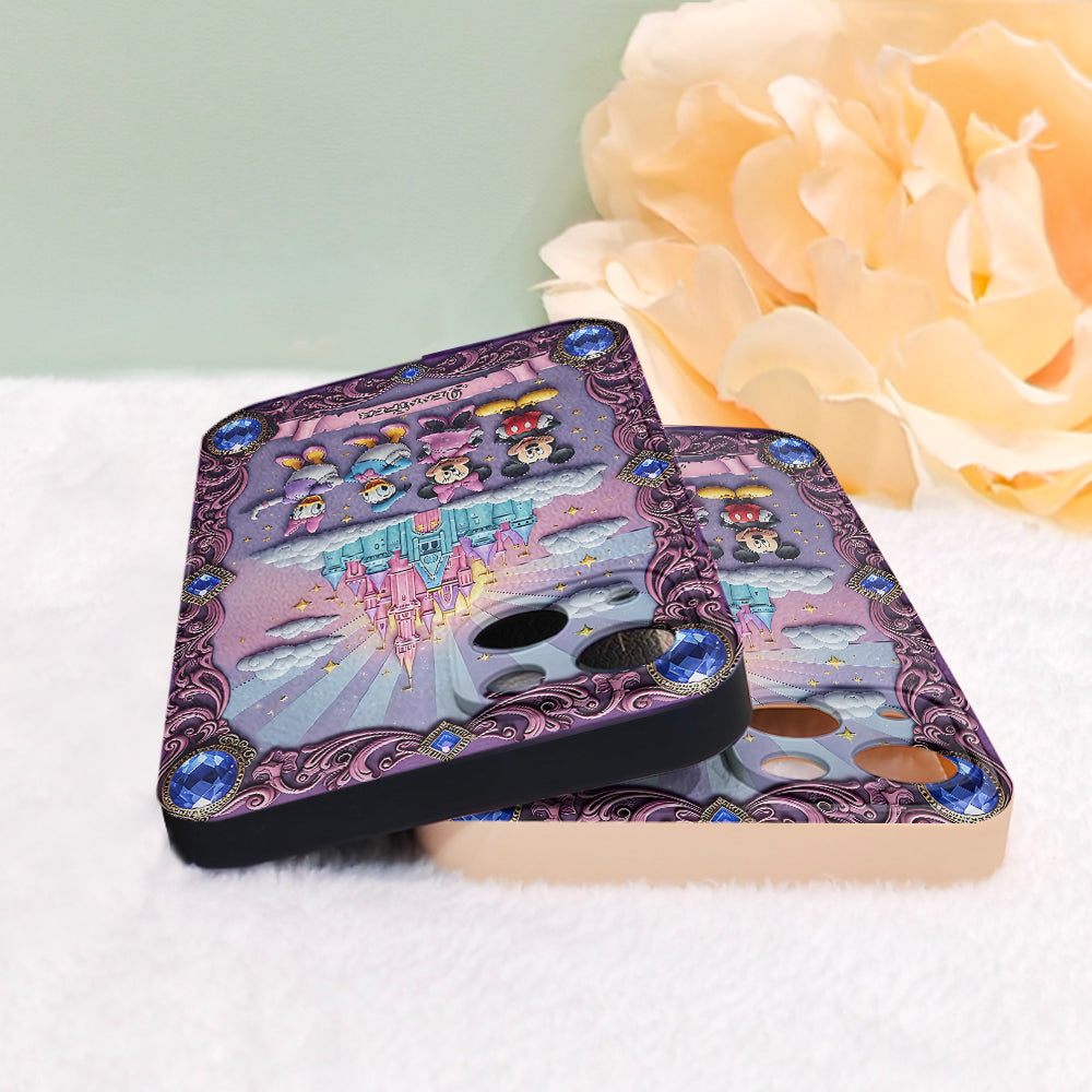 Magical World - Personalized Mouse Leather Phone Case