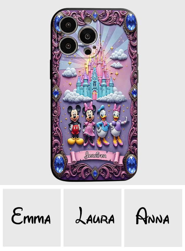 Magical World - Personalized Mouse Leather Phone Case