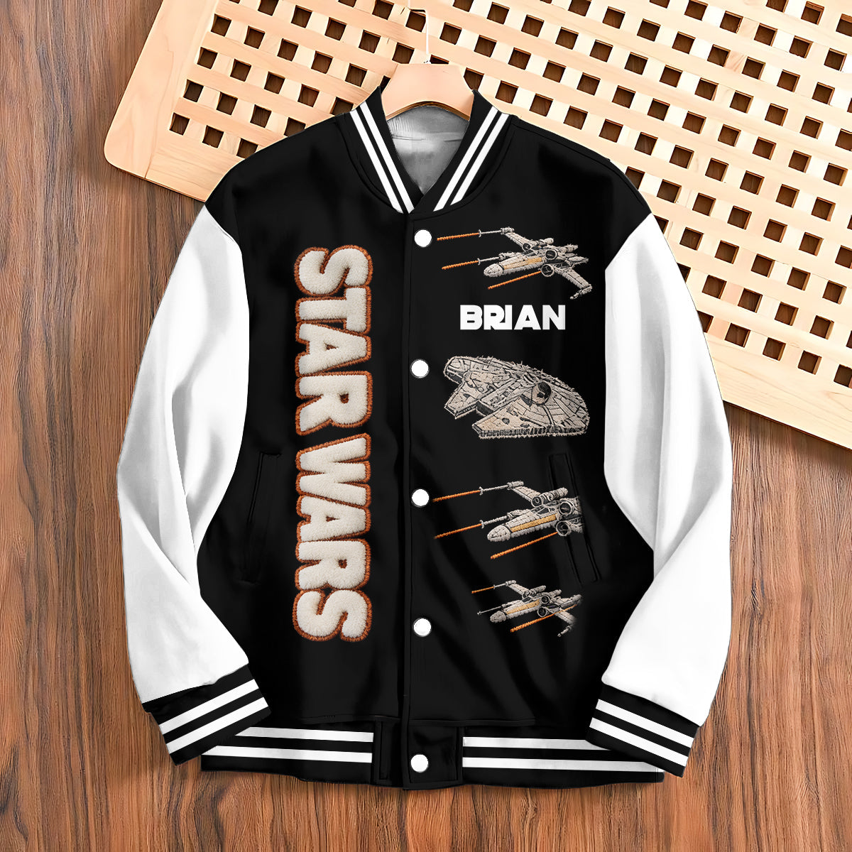 Pew Pew Pew - Personalized The Force Varsity Jacket