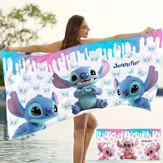 Blue Ohana - Personalized Ohana Quick-dry Beach Towel/ Bath Towel