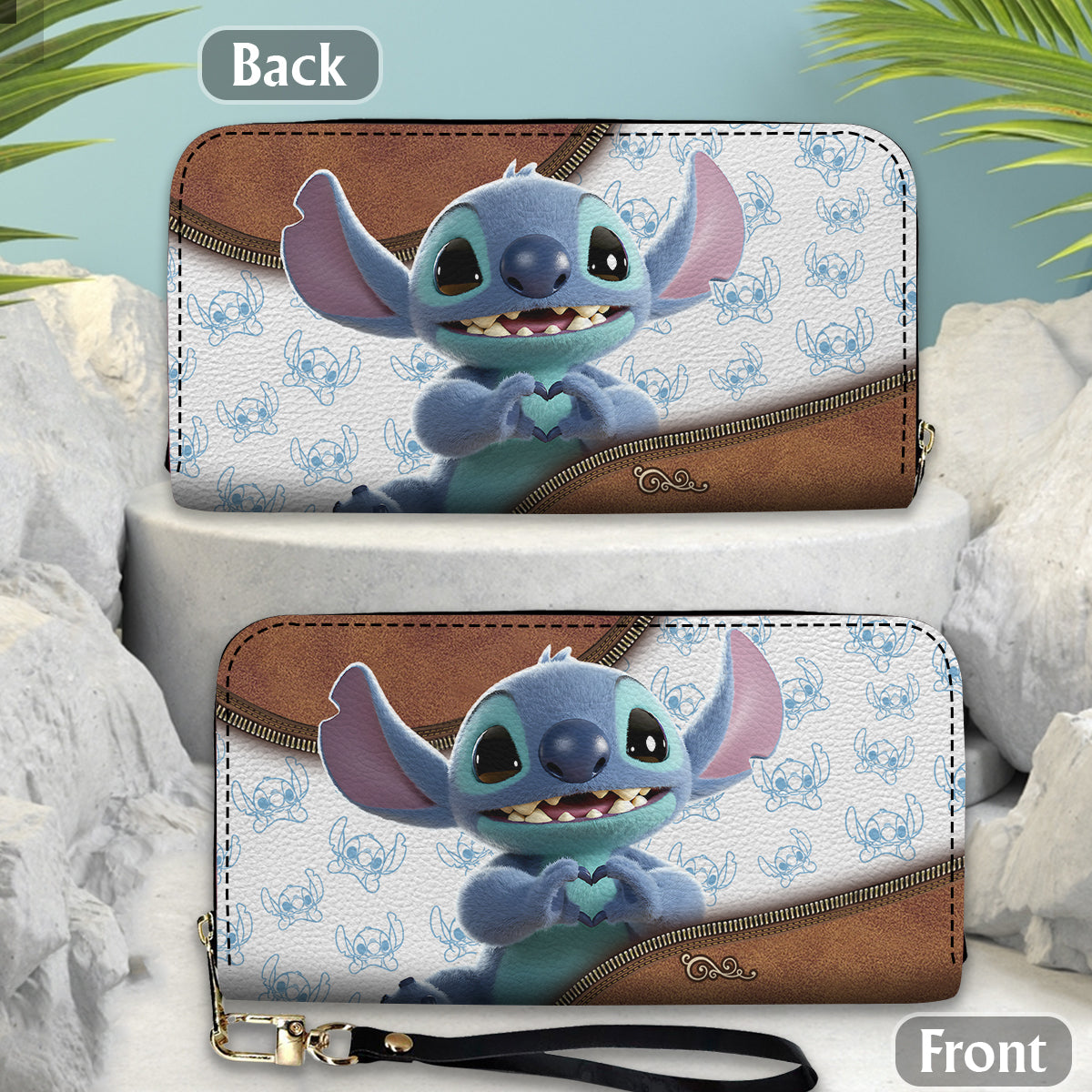 Blue Ohana - Personalized Ohana Leather Long Wallet