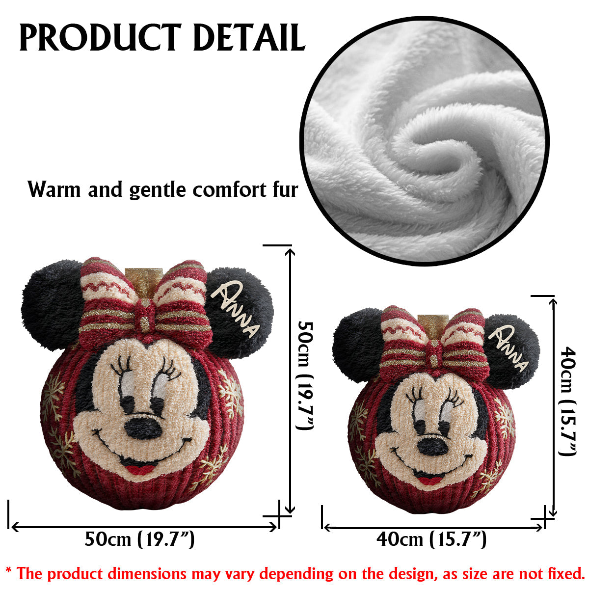 Magical Friends And Christmas Gift - Personalized Mouse Faux Fur Shaped Pillow