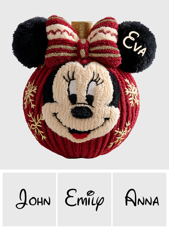 Magical Friends And Christmas Gift - Personalized Mouse Faux Fur Shaped Pillow