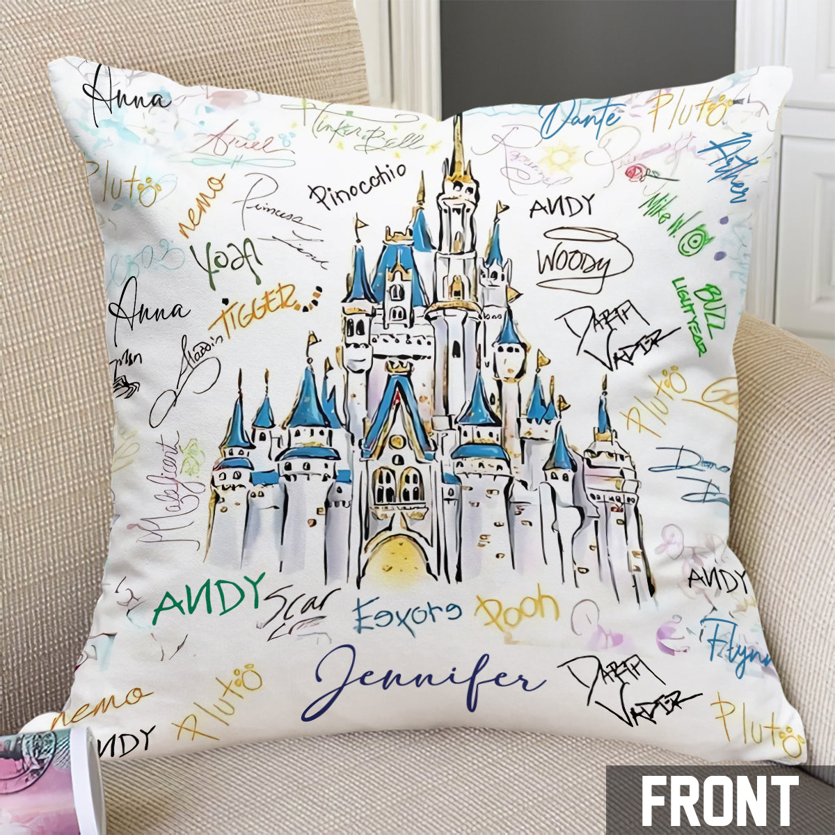 Magical Moments - Personalized Mouse Throw Pillow