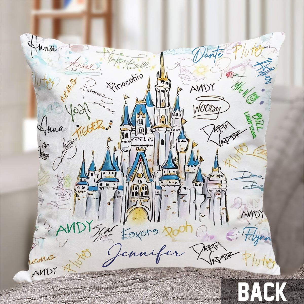 Magical Moments - Personalized Mouse Throw Pillow