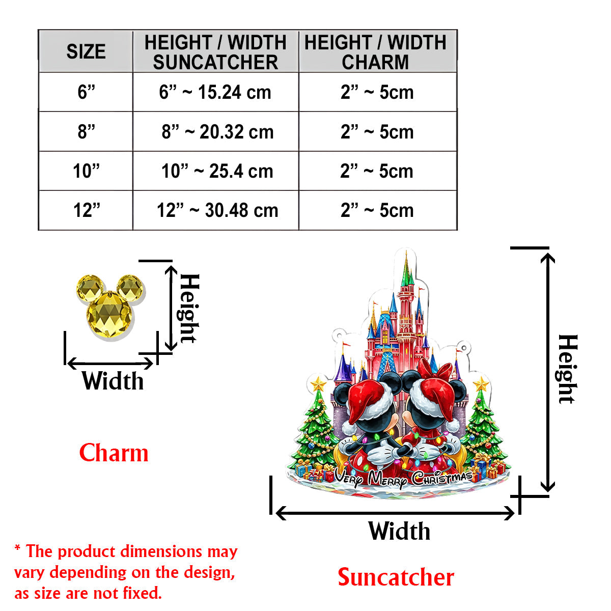 Very Merry Christmas - Personalized Mouse Window Hanging Suncatcher With Charms