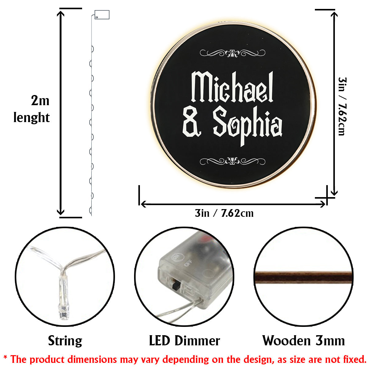 Couple Nightmare - Personalized Nightmare String Lights